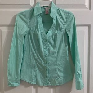 Mint Colored Button Down